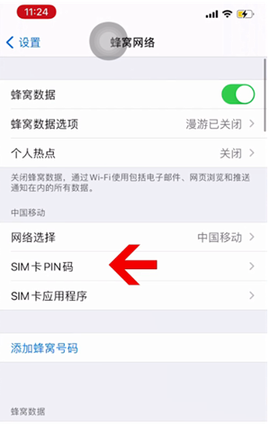 海棠湾镇苹果14维修网分享如何给iPhone14的SIM卡设置密码 